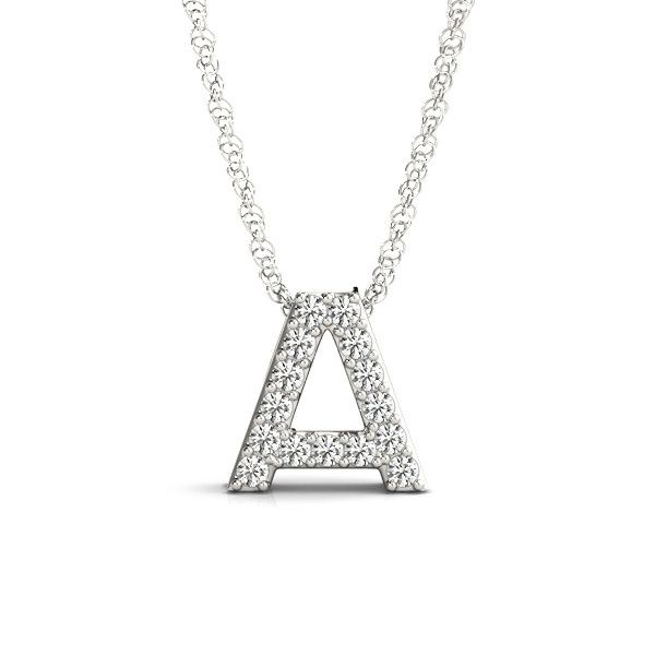 14K Diamond A Necklace George Press Jewelers Livingston, NJ