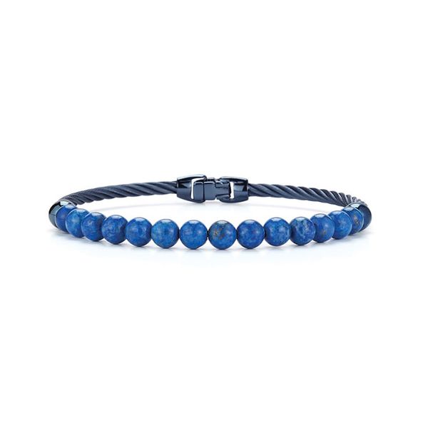 ALOR Single Row Blueberry Cable & Blue Lapis Bracelet George Press Jewelers Livingston, NJ