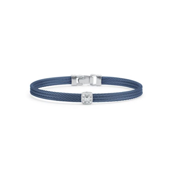 ALOR Stackable Bangle in Blueberry with one station George Press Jewelers Livingston, NJ
