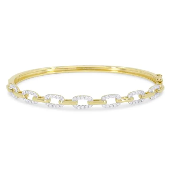 Madison L 14K Gold and Diamond Link Bangle George Press Jewelers Livingston, NJ