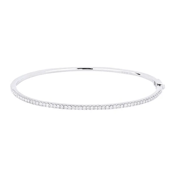 Madison L 14K Yellow White Diamond Bangle George Press Jewelers Livingston, NJ