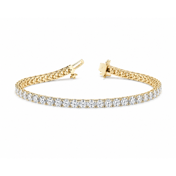 14K Yellow Gold & Lab Diamond Tennis Bracelet 6.75 cts George Press Jewelers Livingston, NJ