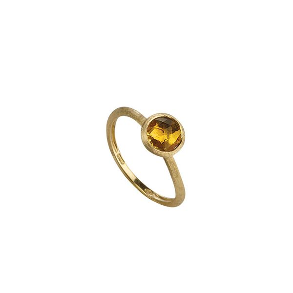 Marco Bicego® 18K Yellow Gold & Rose Cut Cushion Citrine Stackable Ring George Press Jewelers Livingston, NJ