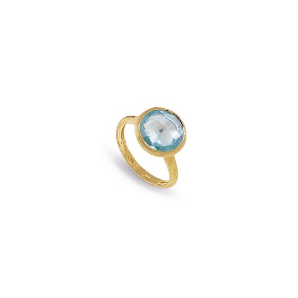 Marco Bicego® 18K Yellow Gold Jaipur Ring with Blue Topaz George Press Jewelers Livingston, NJ