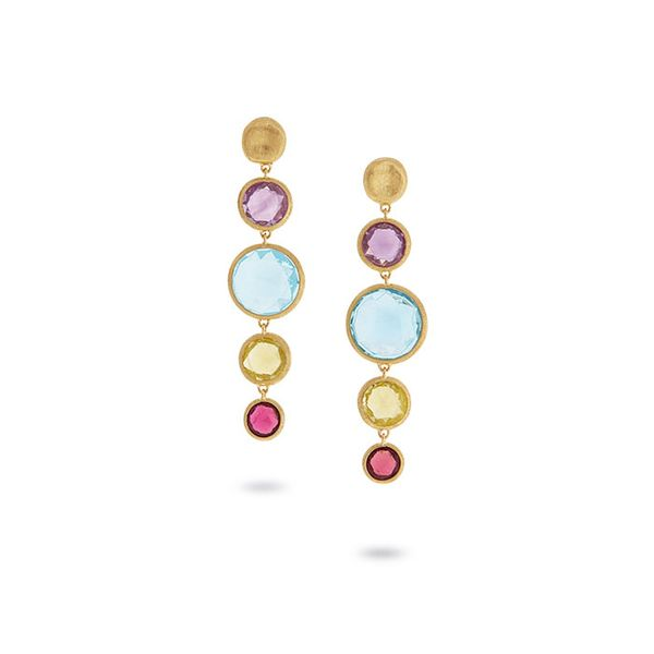 Marco Bicego® 18K Yellow Gold with Mixed Stone Drop Earrings George Press Jewelers Livingston, NJ
