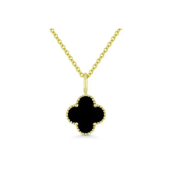 Yellow 14K Black Onyx Necklace George Press Jewelers Livingston, NJ
