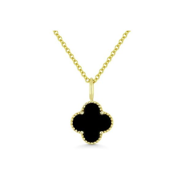 Yellow 14K Black Onyx Necklace George Press Jewelers Livingston, NJ