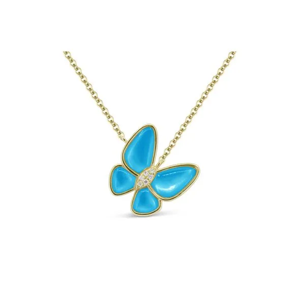 Madison L Turqoise Butterfly Necklace George Press Jewelers Livingston, NJ