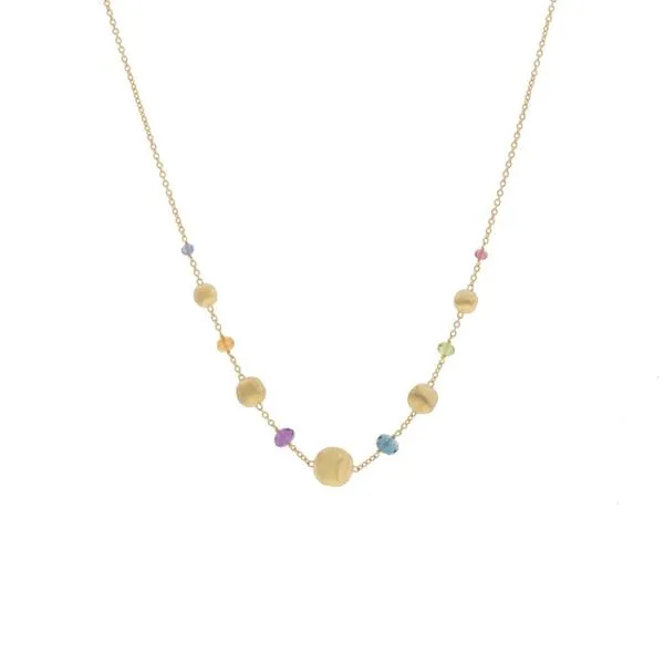 Marco Bicego® 18k Yellow Gold and Multi-Colored Gemstone Necklace George Press Jewelers Livingston, NJ