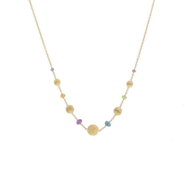 Marco Bicego® 18k Yellow Gold and Multi-Colored Gemstone Necklace George Press Jewelers Livingston, NJ