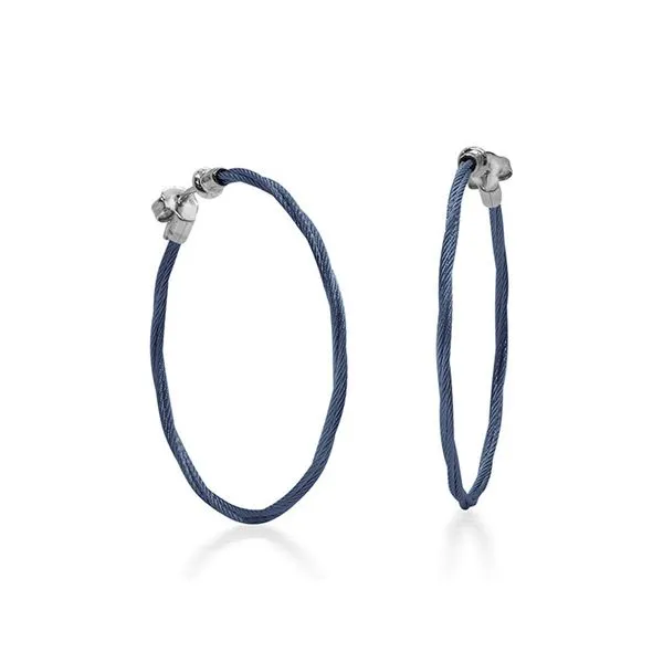 ALOR Blueberry Cable Hoop Earrings George Press Jewelers Livingston, NJ
