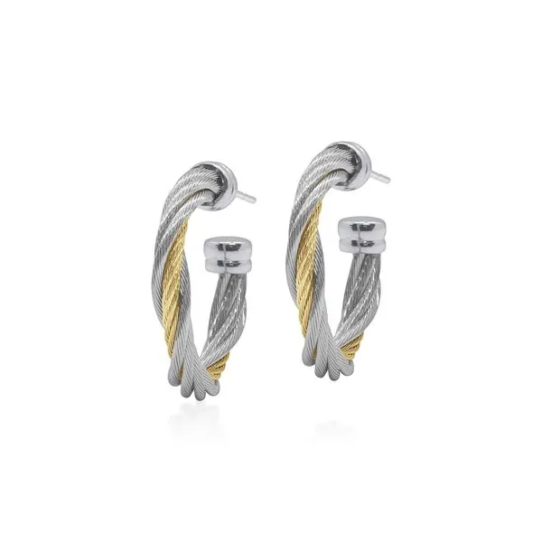 ALOR 18K Twisted Hoop Earrings George Press Jewelers Livingston, NJ