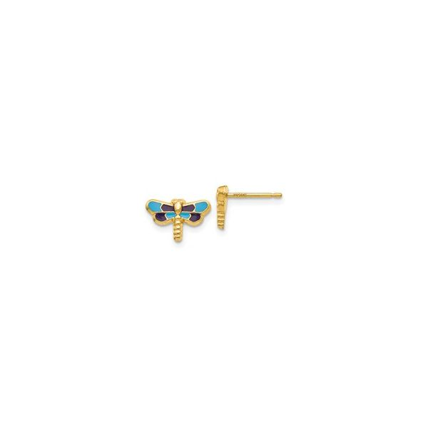 14k Enameled Dragonfly Earrings George Press Jewelers Livingston, NJ