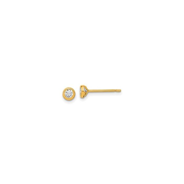 14K Yellow Gold Bezel set CZ George Press Jewelers Livingston, NJ