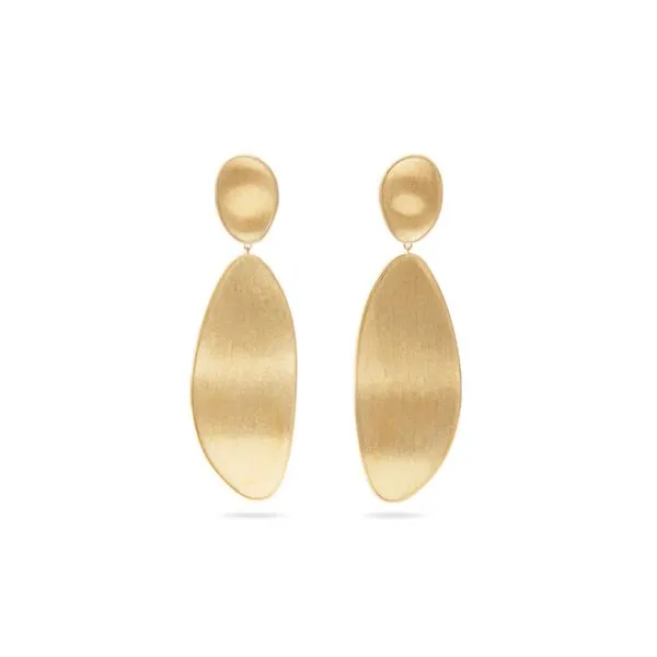 Marco Bicego® Lunaria Collection 18K Yellow Gold Elongated Double Drop Earrings George Press Jewelers Livingston, NJ