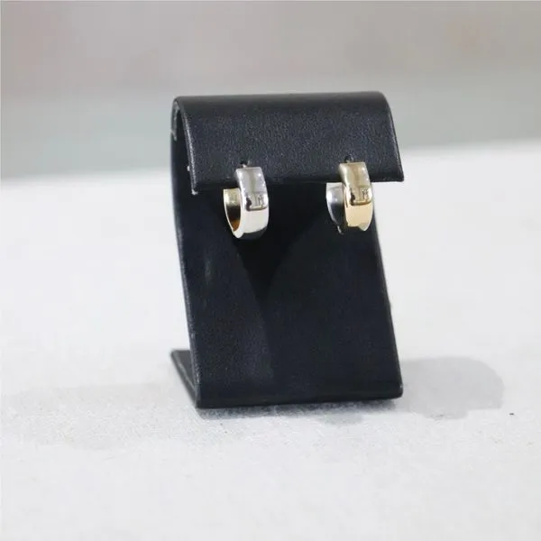 Two Tone / Reversable 14 Karat Huggie Earrings George Press Jewelers Livingston, NJ