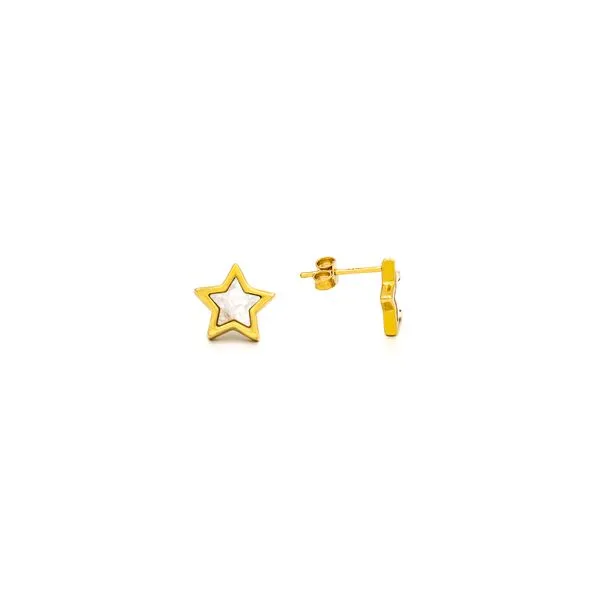 Buvin Yellow 14 Karat Stud Earrings  George Press Jewelers Livingston, NJ