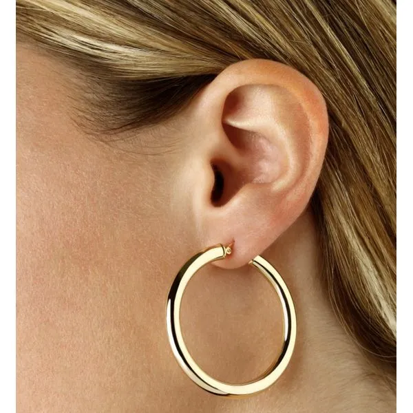 Large Tube Hoop Earrings Image 2 George Press Jewelers Livingston, NJ