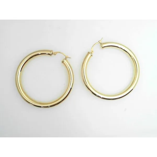 Large Tube Hoop Earrings George Press Jewelers Livingston, NJ