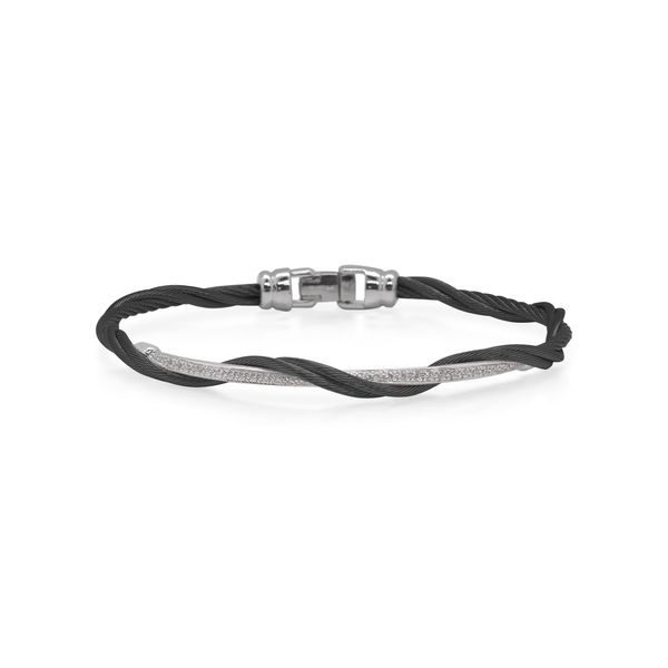 ALOR Black Cable Modern Twist Bracelet George Press Jewelers Livingston, NJ