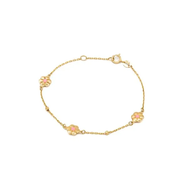 14k Yellow Gold Daisy Bracelet George Press Jewelers Livingston, NJ
