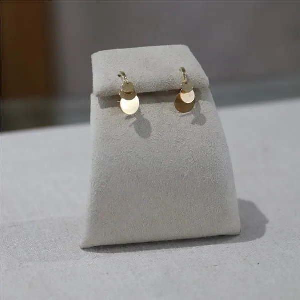 14 Karat Huggie Earrings With Circles George Press Jewelers Livingston, NJ