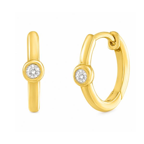 14k Yellow Gold Huggie  George Press Jewelers Livingston, NJ