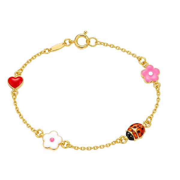 14K Yellow Gold Enamel Bracelet George Press Jewelers Livingston, NJ