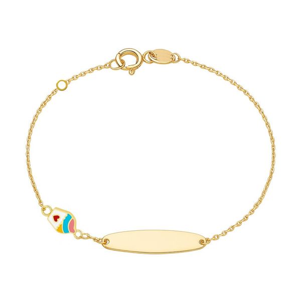 14K Yellow Gold Ice Cream Baby ID Bracelet George Press Jewelers Livingston, NJ