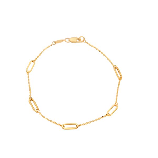 14K Yellow Gold Paperclip Bracelet George Press Jewelers Livingston, NJ