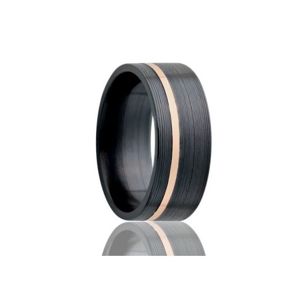 Zirconium Rose Gold Band Georgetown Jewelers Wood Dale, IL