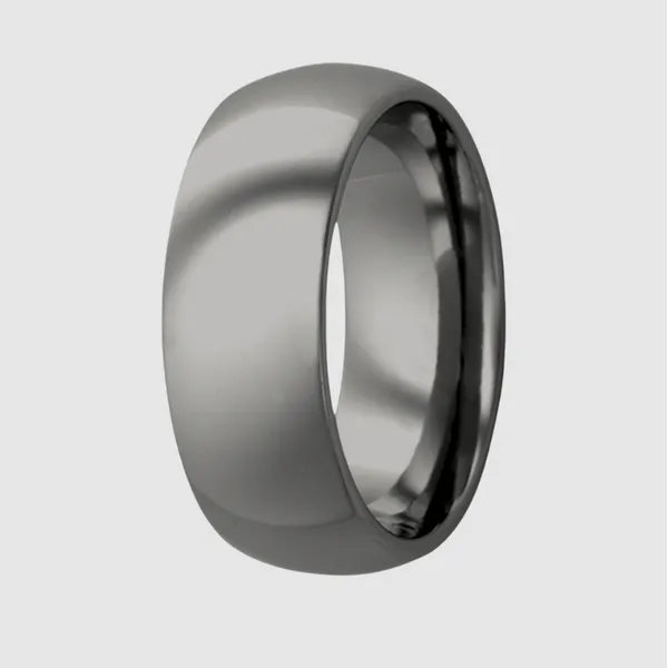 Dome High Polish Titanium Band 6mm
