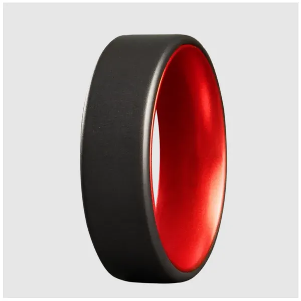 Flat Matte Zirconium Cerakote Interior Band 6mm Georgetown Jewelers Wood Dale, IL