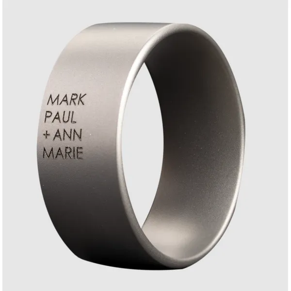 Flat Matte Titanium Engraveable Band 9mm