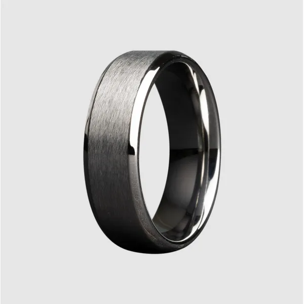 Bevel Satin Tungsten Band 8mm Georgetown Jewelers Wood Dale, IL
