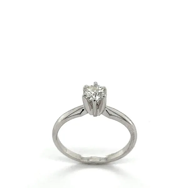 Estate Gold Diamond Solitaire Engagement Ring Georgetown Jewelers Wood Dale, IL