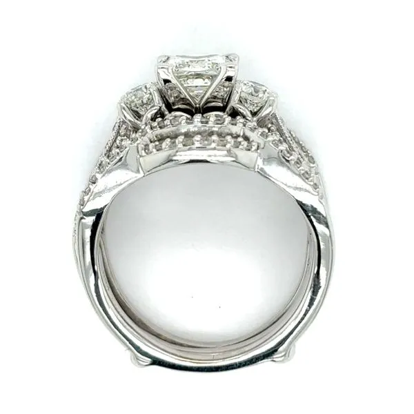 Estate 14K White Gold Diamond Wedding Set
