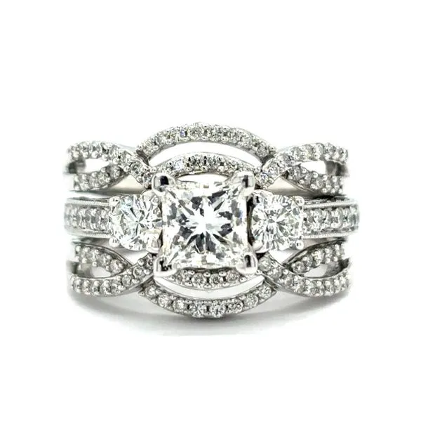 Estate 14K White Gold Diamond Wedding Set similar item image