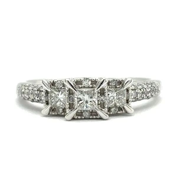 Estate 10K White Gold Diamond Ring similar item image