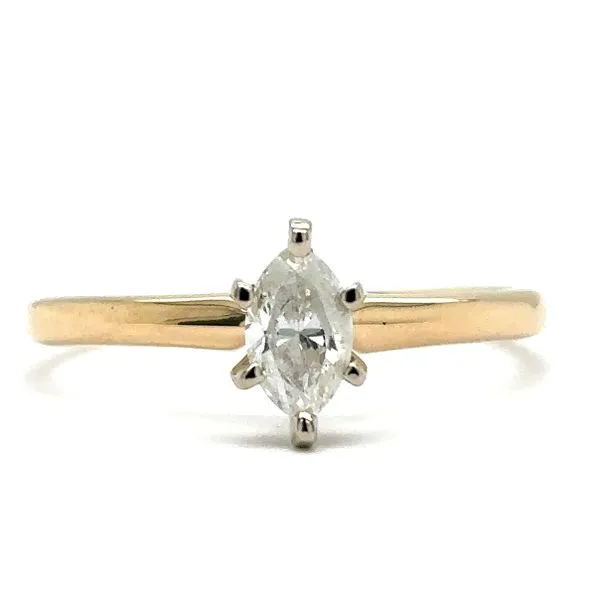 Estate Marquise Diamond Solitaire Engagement Ring