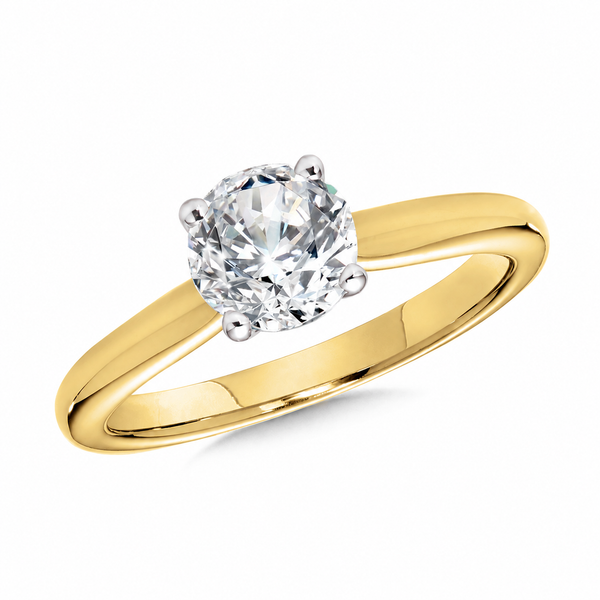 14K Two Tone Gold Lab Grown Diamond Engagement Ring Georgetown Jewelers Wood Dale, IL