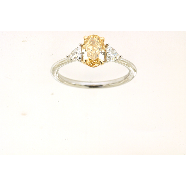 14K White Gold Lab Grown Yellow Diamond Engagement Ring Georgetown Jewelers Wood Dale, IL