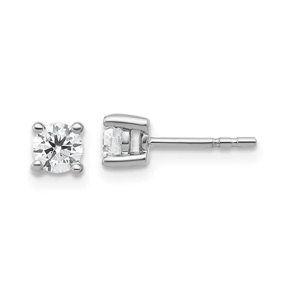 14K White Gold Lab Grown Diamond Stud Earrings 0.50 cttw Georgetown Jewelers Wood Dale, IL