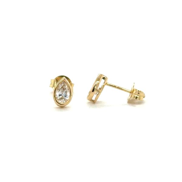 14K Yellow Gold Lab Grown Pear Diamond Earrings Georgetown Jewelers Wood Dale, IL
