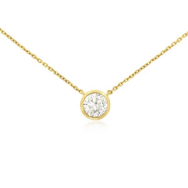 14K Yellow Gold Adjustable Lab Grown Diamond Necklace