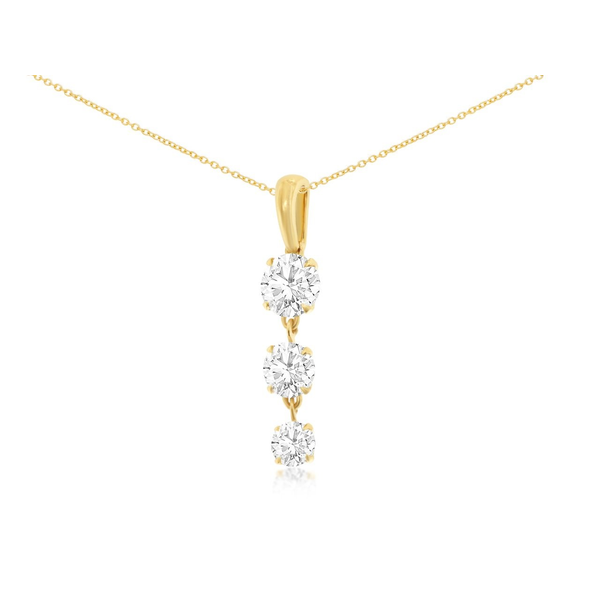 14K Yellow Gold Lab Grown Diamond Necklace Georgetown Jewelers Wood Dale, IL