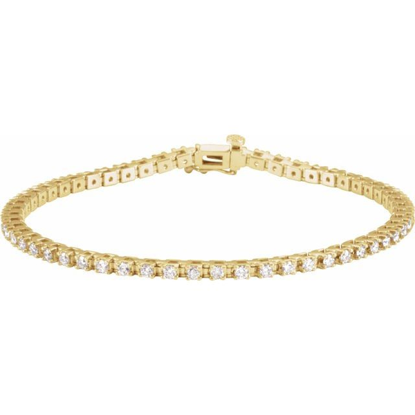 14K Yellow Gold Lab Grown Diamond Tennis Bracelet 2.00 cttw Georgetown Jewelers Wood Dale, IL