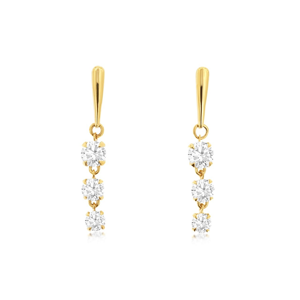 14K Yellow Gold Lab Grown Diamond Earrings Georgetown Jewelers Wood Dale, IL