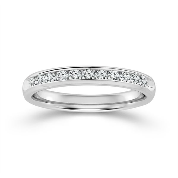 Channel Set Diamond Wedding Band 0.33cttw Image 2 Georgetown Jewelers Wood Dale, IL