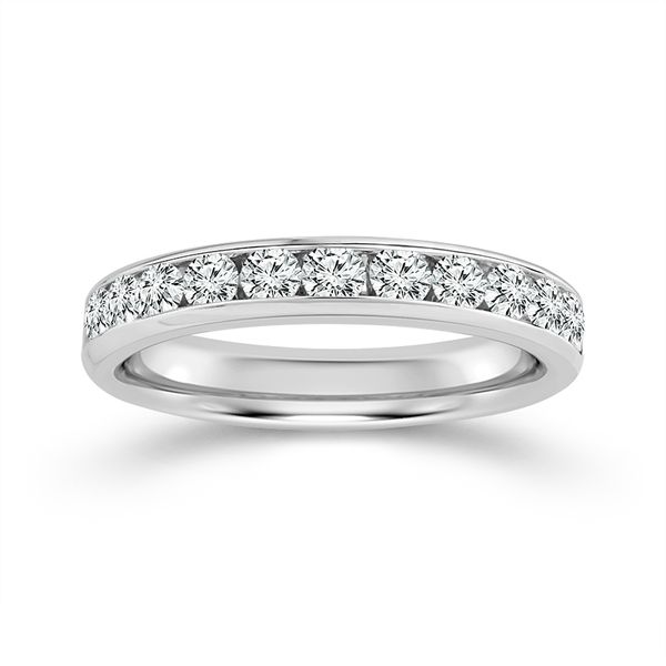 Channel Set Diamond Wedding Band 0.50cttw Image 2 Georgetown Jewelers Wood Dale, IL